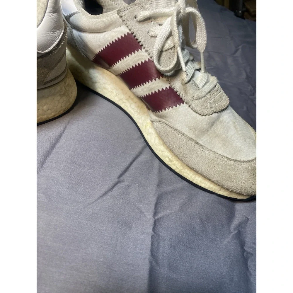 Adidas I-5923 Iniki Runner Boost Cream Burgundy Men's Size 12 Sneakers
